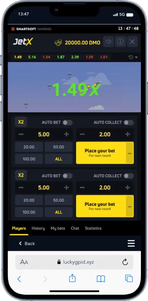 Start playing Jet X at LuckyStar Casino